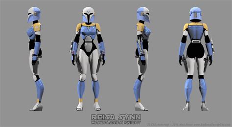 Female Mandalorian Armor Reisa Turnaround Color By Ravendeviant