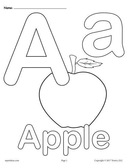Letter A Coloring Pages 3 Printable Alphabet Coloring Pages Abc