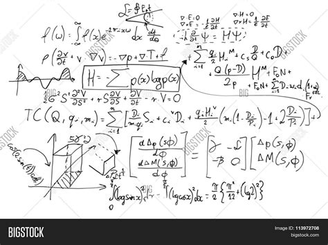 Complex Math Formulas On Whiteboard Mathematics And Science With