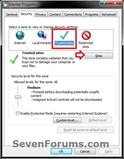 Internet Explorer Security Zones Add Or Remove Sites Tutorials