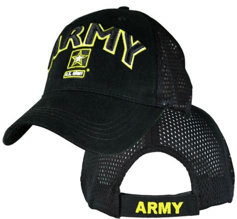 Us Army Star Black Mesh Baseball Cap Ebay