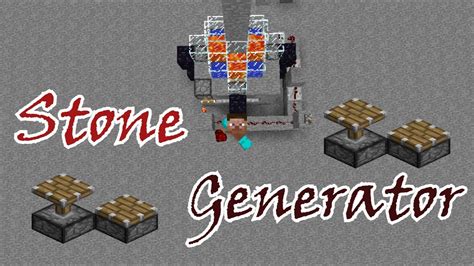 Minecraft Stone Generator Tutorial Youtube