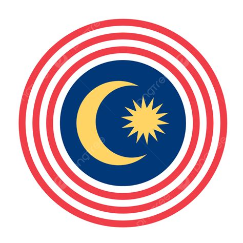 Gambar Bendera Malaysia Melingkar Dengan Latar Belakang Transparan