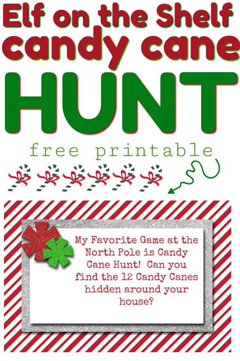 Elf On The Shelf Candy Cane Hunt Printable