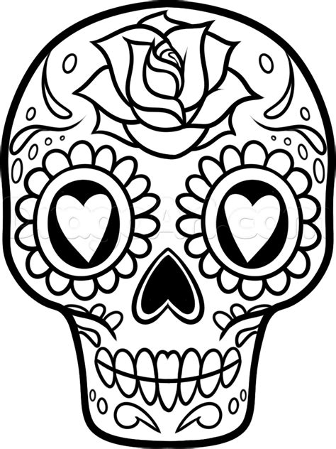 Simple sugar skull coloring pages are a fun way for kids of all ages to develop creativity, focus, motor skills and color recognition. 13 Pics Of Simple Skull Coloring Pages - Sugar Skull ...