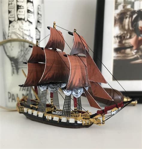 1700 Scale Pirate Galleon ‘conqueror Made From Warlord Games ‘black
