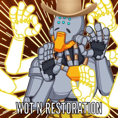 An Animated Robot With A Hat And Gloves Holding Up His Hands In Front