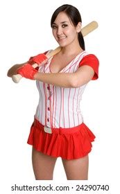 Sexy Baseball Woman Foto Stok 24290740 Shutterstock