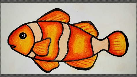 How To Draw A Fish Step By Step Very Easy Fish Drawing With Color