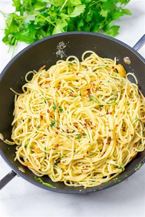 Spaghetti Aglio Olio With Parmesan Greens Recipe Recipe Greens Hot Sex Picture