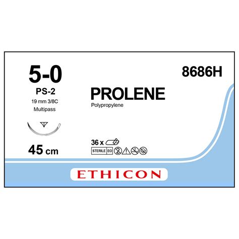 Ethicon Prolene Suture 50 45cm Blue Pack 36 Hillcroft Supplies