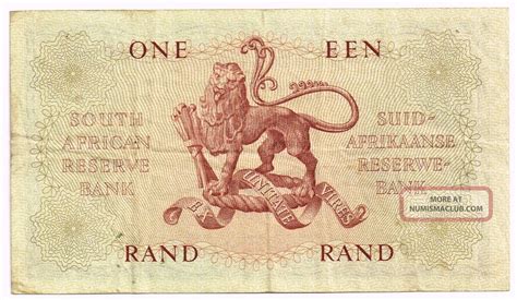 1962 65 South Africa One Rand Note P103b