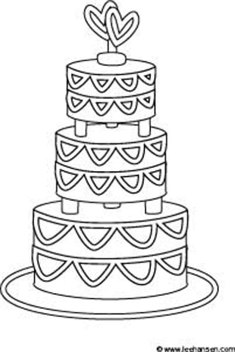 Printable Coloring Book Pages: Wedding Cake Coloring Page