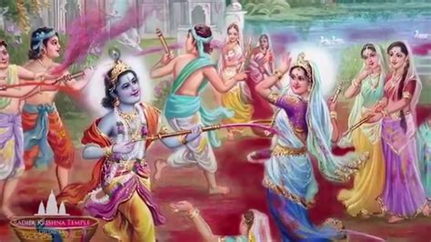 Krishna Playing Holi With Gopis Chinmaya Upahar