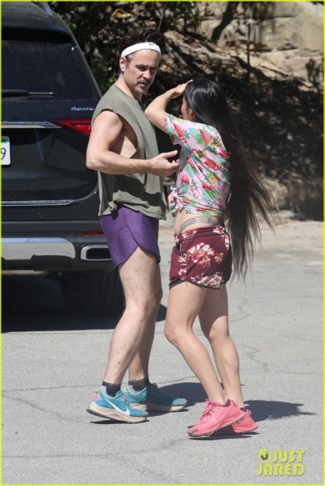 Colin Farrell Wears His Signature Short Shorts While Reuniting With Q