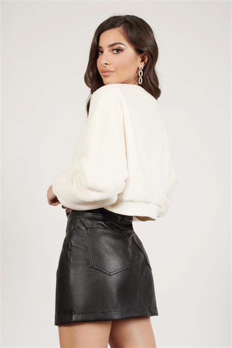 Tobi Mini Skirts Womens Jawbreaker Black Faux Leather Mini Skirt Black ⋆ Theipodteacher