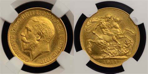 George V 1911 Proof Gold Sovereign Pf 65