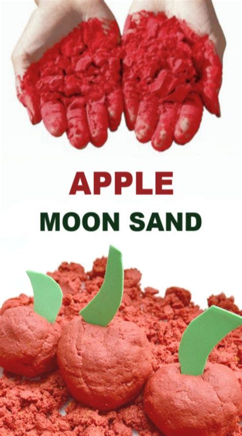 Apple Moon Sand Homemade Moon Sand Autumn Activities