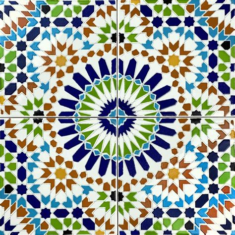 Moroccan Ceramic Tiles 20x20cm 12 Tiles In Set 05m2 Fara Etsy