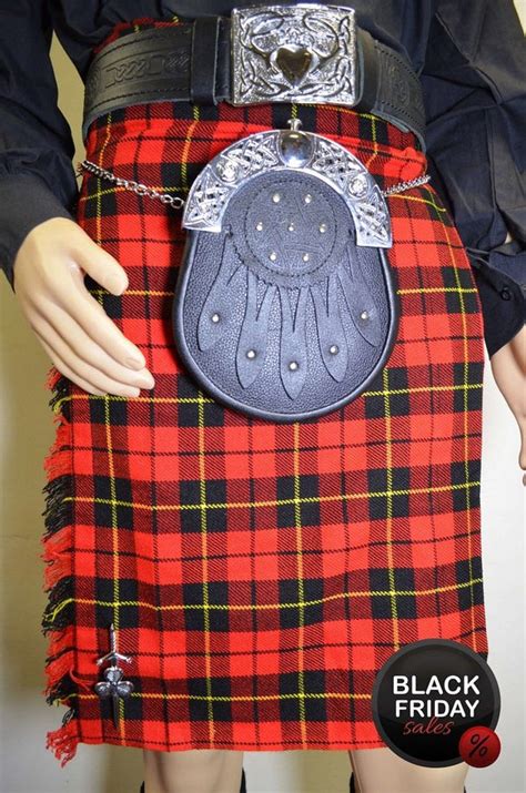 Wallace Scottish Mens Kilt Set Professional Tartan Traditional Highla
