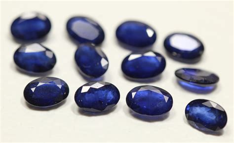 Pieces Natural Sapphire Faceted Loose Gemstone X Mm Oval Etsy