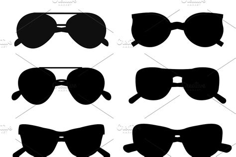 Fashion Vector Glasses Silhouette Custom Designed Illustrations ~ Creative Market