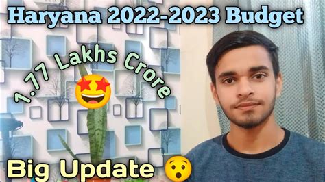 Haryana 2022 2023 Budget 🤩 Youtube
