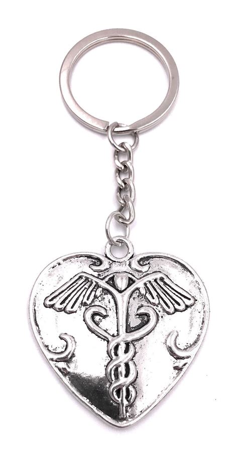 Health Doctor Heart Key Ring Pendant Silver Made Of Metal Ebay