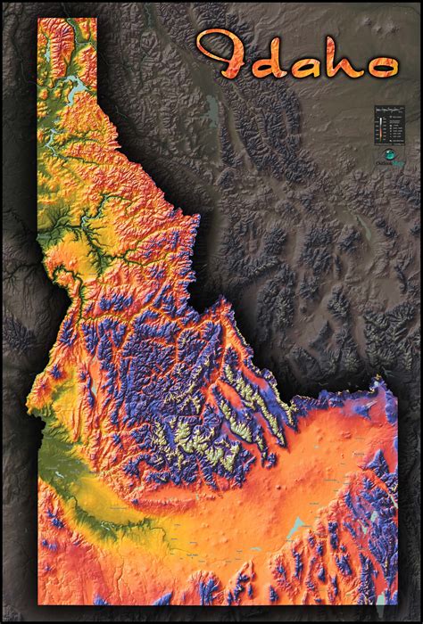 Idaho Topo Wall Map By Outlook Maps Mapsales