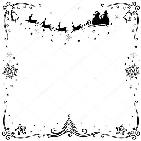 Santa Claus Frame Clipart Black And White 20 Free Cliparts Download