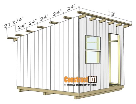 10x10 Lean To Shed Plans Construct101