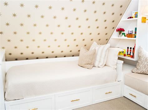 Star wars themed kids' bedroom features a framed star wars art piece hung from a wall accented with teal textured wallpaper beside a silver. Coronata Star Wallpaper - Transitional - girl's room ...