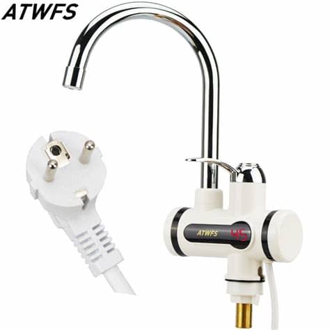 Hello for special discounts about eu plug gold faucet water heater kran instant tankless hotwater boiler kraan kitchen heating crane with led light kocher. Nieuwste Instant Boiler Tap Momentane Hot Water Kraan ...