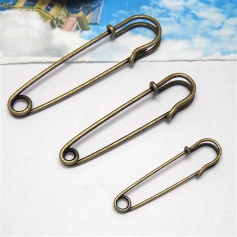 20pcslot Safety Pins Brooch Blank Base Brooch Antique Bronze 3850