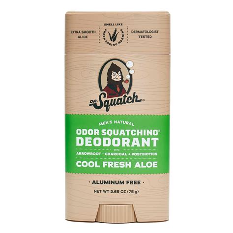 Dr. Squatch Men's Natural Odor Squatching Deodorant - Cool Fresh Aloe