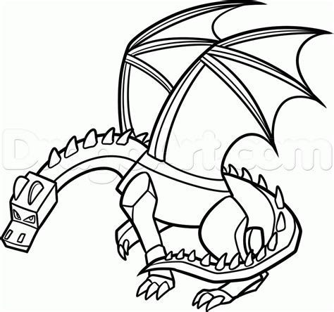 The ender dragon is the first and currently only boss monster and dragon in minecraft. Minecraft Ender Dragon Coloring Pages - GetColoringPages.com