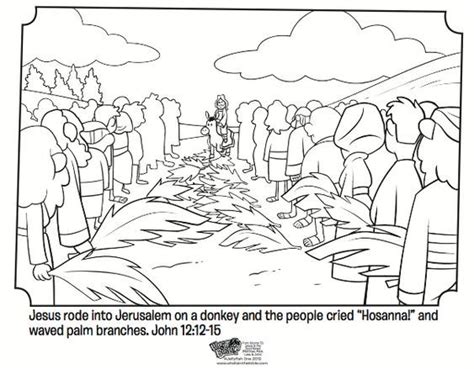 Palm Sunday Bible Coloring Pages Whats In The Bible Palm Sunday