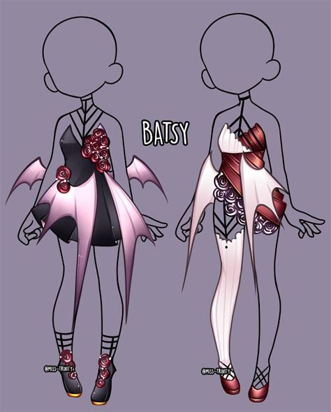 Batsy Outfit Adopt Open By Miss Trinity On Deviantart Drawing Anime