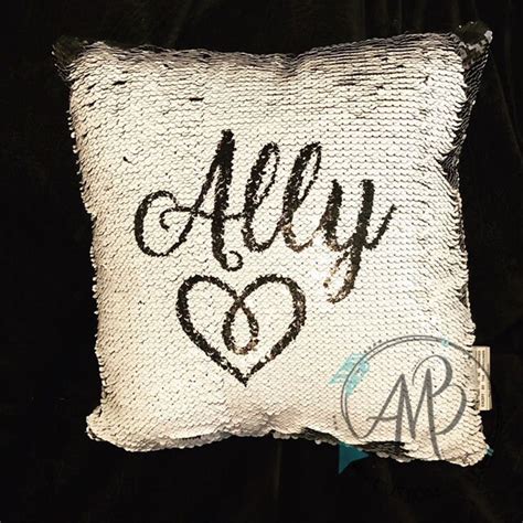 Reversible Sequin Pillow Personalized Sequin Reveal Pillow Etsy Uk