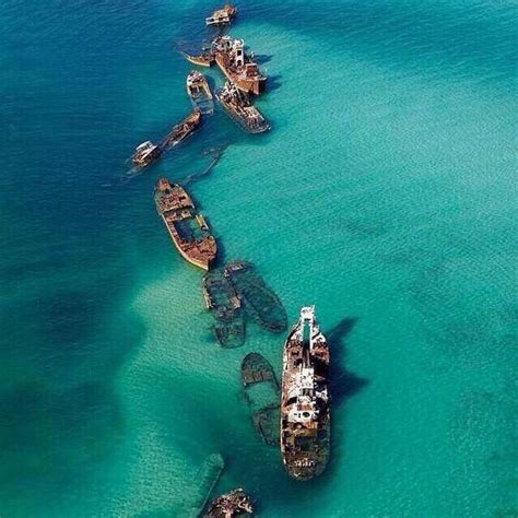 Sunken Ships At Morton Island Australia Bermuda Triangle Abandoned