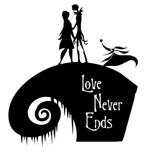 Jack And Sally Love Never Ends Vinyl Decal Etsy