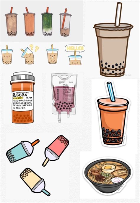 Use them in commercial designs under lifetime, perpetual & worldwide rights. Boba stickers sheet | Minuman, Stiker, Makanan