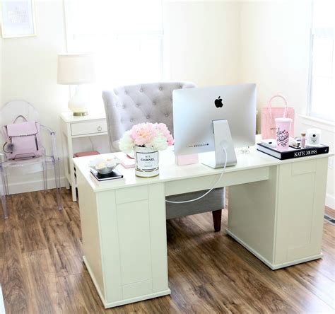 The most common feminine office desk material is fabric. Home Office - Girly Desk - Desk tour - Ikea desk | Home ...