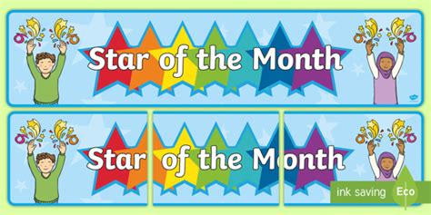 Star Of The Month Display Banner Teacher Made