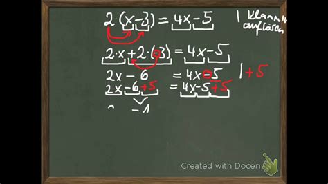 Eine erklärung, wie man mit klammern in gleichungen umgeht. Gleichung mit Klammer auflösen 1 - YouTube