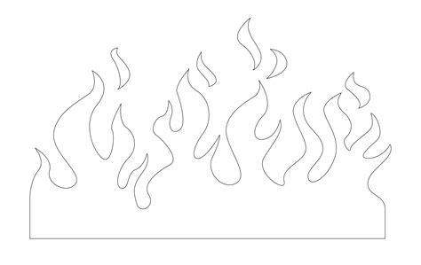 Flame Templates Stencils 10 Free Pdf Printables Printablee