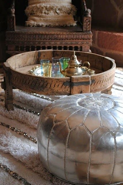 Seal the deal by placing your couch around a glass top coffee table. Moon to Moon: Current obsession: Indian Chakki Tables...