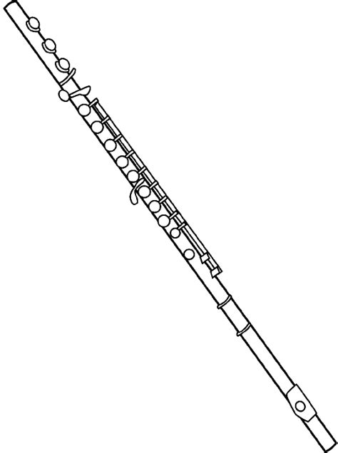 Flute Coloring Pages Printable Sketch Coloring Page