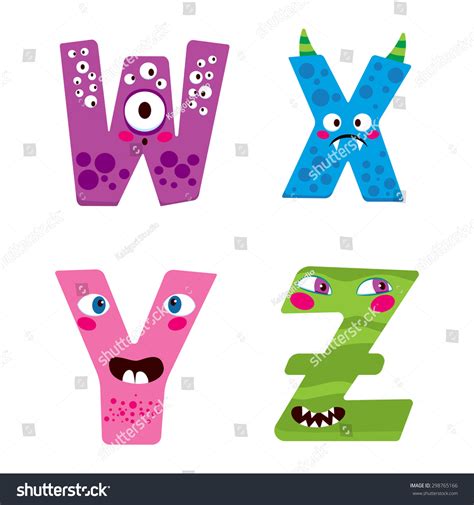 Cl c stock information by barron's. Cute Halloween Alphabet Funny W X Stock Vector 298765166 ...