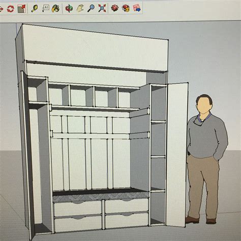 Sadly, i did not pay attention to bench height when we did our mudroom. Free software like SketchUp can also help with scale ...